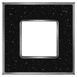 Рамка 1-ная Fede Vintage Corinto, blackquartz-bright chrome 