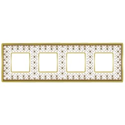 Рамка 4-ная Fede Vintage Tapestry Porcelain, brown lys - bright gold 