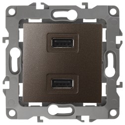 Устройство зарядное USB 230В/5В-2100мА IP20 Эра 12, бронза 12-4110-13 