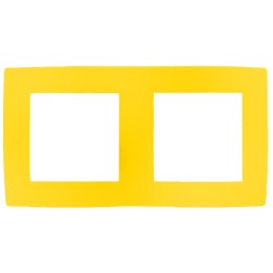 Рамка на 2 поста Эра 12, жёлтый 12-5002-21 