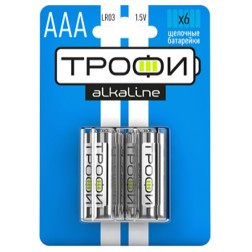 Батарейка AAA LR03 1.5V Трофи (упаковка 6шт) 5055945521351 