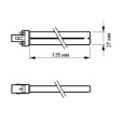 Лампа бактерицидная Osram HNS S 7W 2P G23 L135.5mm специальная безозоновая 