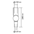 Кронштейн поворотный для уличного светильника L240xD63xd37mm 