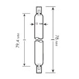 Лампа галогенная линейная Osram 64684 ECO Haloline 48W (60W) 220V R7s 74.9mm 