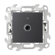 Розетка TV оконечная Simon Simon 24 Графит (в сборе) 