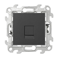 Розетка телефонная 1xRJ11 Simon Simon 24 Графит (в сборе) 