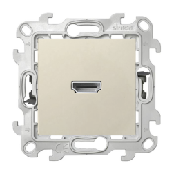 Розетка HDMI Simon Simon 24 Слоновая кость (в сборе) 