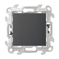 Переключатель одноклавишный (проходной) Simon Simon 24 Графит (в сборе) 