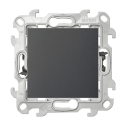 Переключатель одноклавишный (проходной) Simon Simon 24 Графит (в сборе) 