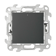 Выключатель одноклавишный с подсветкой Simon Simon 24 Графит (в сборе) 