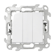 Выключатель трехклавишный Simon Simon 24 Белый (в сборе) 