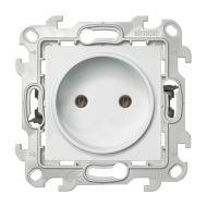 Розетка без заземления Simon Simon 24 Белый (в сборе) 