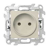 Розетка без заземления Simon Simon 24 Слоновая кость (в сборе) 