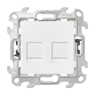 Розетка компьютерная двойная 2xRJ45 UTP 5e категории Simon Simon 24 Белый (в сборе) 