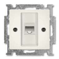 Розетка компьютерная 1xRJ45 UTP 6 категории ABB Basic 55 Шале-Белый  (в сборе) 