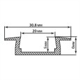 Профиль для светодиодной ленты LED CAB252 встраиваемый 30,8х6мм (20мм) алюминиевый 2 метра 