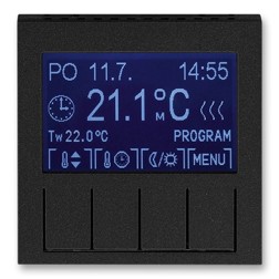 Терморегулятор ABB Levit универсальный программируемый антрацит / дымчатый чёрный (3292H-A10301 63) 