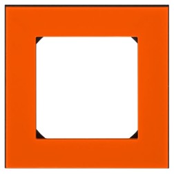 Рамка ABB Levit 1 пост оранжевый / дымчатый чёрный 