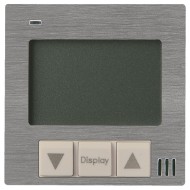 Терморегулятор 16А 230В для управления теплыми полами с суппортом Soho Fede Brushed Graphite бежевый