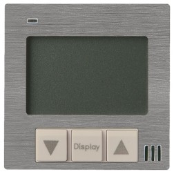 Терморегулятор 16А 230В для управления теплыми полами с суппортом Soho Fede Brushed Graphite бежевый 