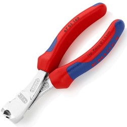 Кусачки торцевые Knipex 140мм особой мощности хромированные с двухкомпонентными рукоятками 