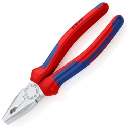 Пассатижи комбинированные Knipex 200мм хромированные с двухкомпонентными рукоятками 