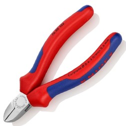 Кусачки боковые Knipex 125мм хромированные с двухкомпонентными рукоятками 