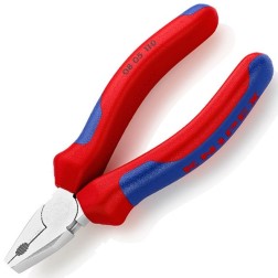 Компактные комбинированные пассатижи Knipex 110мм хромированные с двухкомпонентными рукоятками 