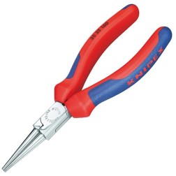 Круглогубцы прямые Knipex 160мм хромированные с двухкомпонентными рукоятками 