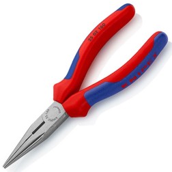 Длинногубцы прямые с режущими кромками Knipex 160мм фосфатированные с двухкомпонентными рукоятками 