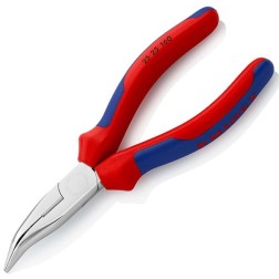 Длинногубцы изогнутые с режущими кромками Knipex 160мм хромированные 