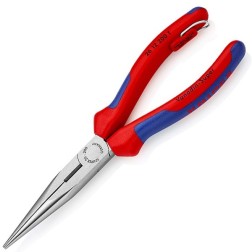 Длинногубцы прямые с режущими кромками Knipex 200мм фосфатированные со страховочным кольцом 