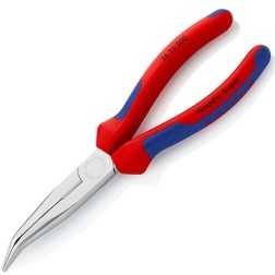 Длинногубцы изогнутые с режущими кромками Knipex 160мм хромированные двухкомпонентные рукоятки 