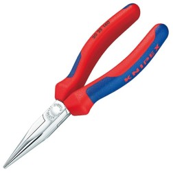 Длинногубцы Knipex 160мм хромированные с двухкомпонентными рукоятками 