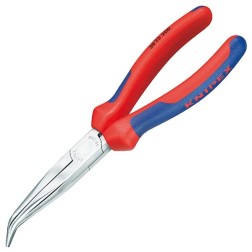 Длинногубцы механика Knipex 200мм изогнутые хромированные с двухкомпонентными рукоятками 