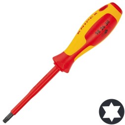 Отвертка диэлектрическая звездочка TORX TX10 60мм Knipex VDE 1000V 