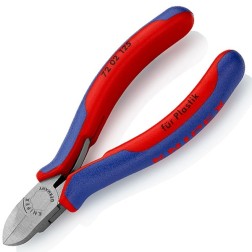 Кусачки боковые Knipex 125мм для пластмассы с двухкомпонентными рукоятками 