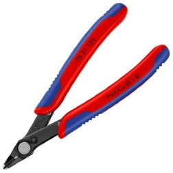 Прецизионные кусачки Knipex 125мм для электроники вороненые с двухкомпонентными рукоятками 