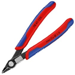 Прецизионные кусачки Knipex 125мм для электроники вороненые с зажимом для проволоки 