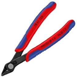 Прецизионные кусачки Knipex 125мм для электроники вороненые с двухкомпонентными рукоятками 