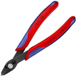 Прецизионные кусачки Knipex 140мм для электроники вороненые с двухкомпонентными рукоятками 