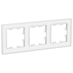 Рамка SE AtlasDesign Nature 3 поста, стекло белый 