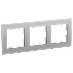 Рамка SE AtlasDesign Nature 3 поста, стекло алюминий 