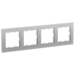 Рамка SE AtlasDesign Nature 4 поста, стекло алюминий  Рамка SE AtlasDesign Nature 4 поста, стекло алюминий