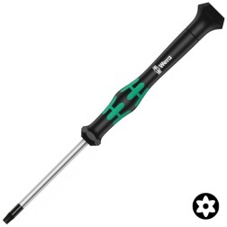 Отвертка звездочка с отверстием TORX BO TX 8 x 60mm для электроники Wera Kraftform Micro 2067 