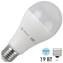 Лампа светодиодная груша ЭРА LED A65-19W-860-E27 холодный свет 711702 