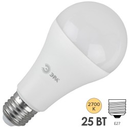 Лампа светодиодная груша ЭРА LED A65-25W-827-E27 теплый свет 742676 