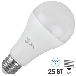 Лампа светодиодная груша ЭРА LED A65-25W-840-E27 белый свет 742706 