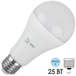 Лампа светодиодная груша ЭРА LED A65-25W-860-E27 холодный свет 742737 