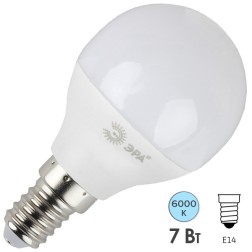 Лампа светодиодная шарик ЭРА LED P45-7W-860-E14 холодный свет 700324 